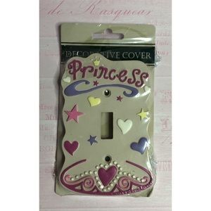 Pink Princess Light Switch Plate Cover NWT